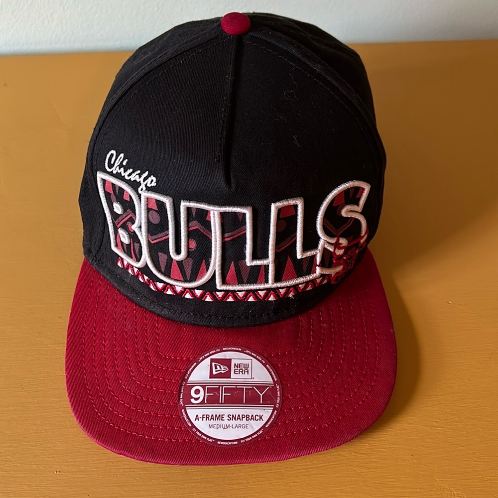 New Era Chicago Bulls A-Frame SnapBack Hat Size Medium Large Basketball